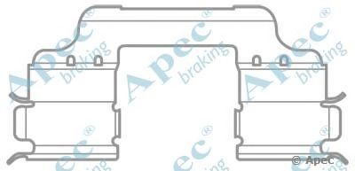 APEC BRAKING kit1035 -  Комплектующие, тормозные колодки